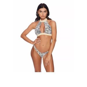 Yvb snake print bikini set
